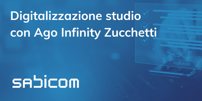 Digitalizzazione Studio Con Ago Infinity Zucchetti